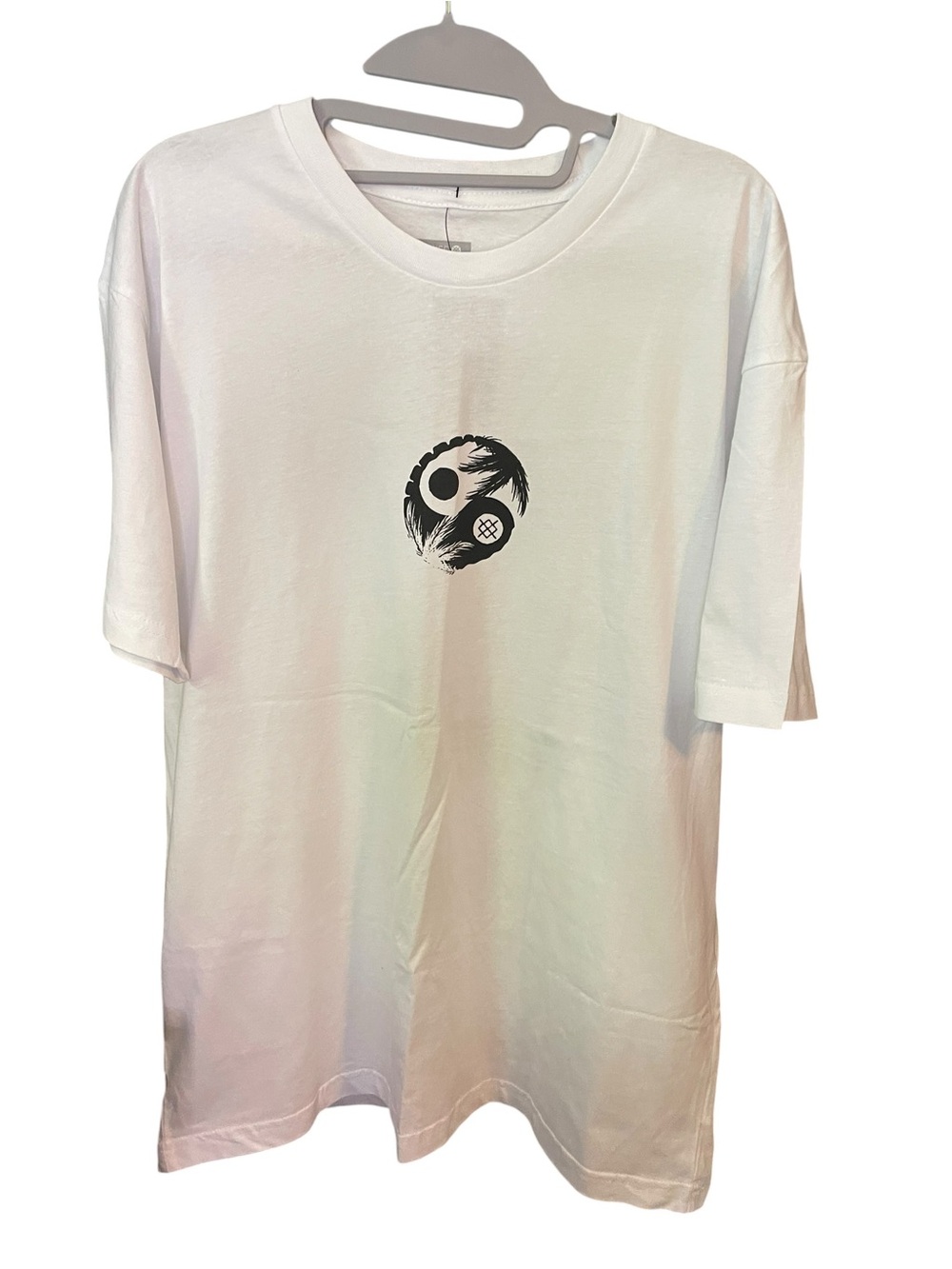 Stance White Short-Sleeve Tee with Black Yin-Yang Graphic
